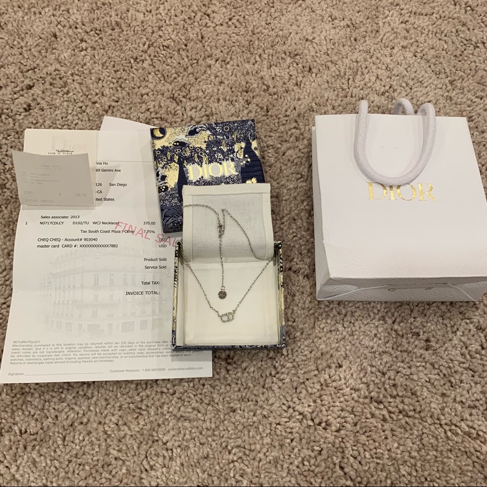 Brand new Dior CD necklace